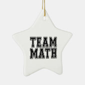 Zwart-wit Team Wiskunde Keramisch Ornament (Rechts)