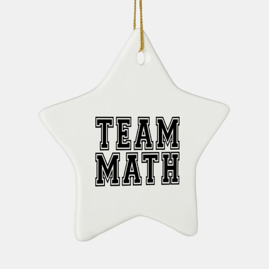 Zwart-wit Team Wiskunde Keramisch Ornament (Rechts)