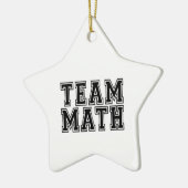 Zwart-wit Team Wiskunde Keramisch Ornament (Links)
