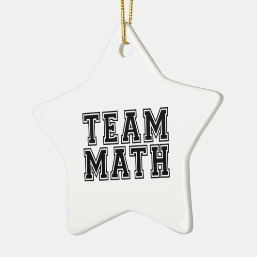 Zwart-wit Team Wiskunde Keramisch Ornament (Links)