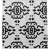 Zwart-wit Tegel ontwerp Douchegordijn (Voorkant)