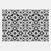 Zwart-wit Tegel Patroon Set 1 Inpakpapier Vel (Voorkant 2)