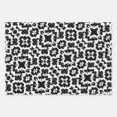 Zwart-wit Tegel Patroon Set 1 Inpakpapier Vel (Voorkant)