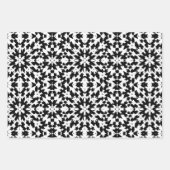 Zwart-wit Tegel Patroon Set 2 Inpakpapier Vel (Voorkant 3)