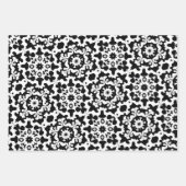 Zwart-wit Tegel Patroon Set 2 Inpakpapier Vel (Voorkant)