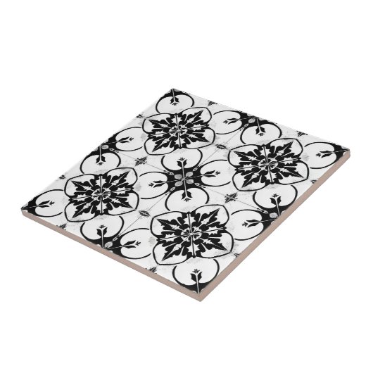 Zwart-wit Tegel Tegeltje (Zijkant)
