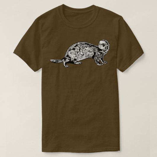 Zwart-wit tekening fret t-shirt (Design voorkant)