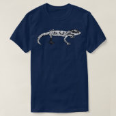 Zwart-wit tekening Gecko T-shirt (Design voorkant)