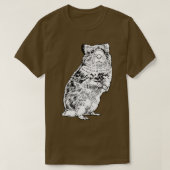 Zwart-wit tekening hamster t-shirt (Design voorkant)