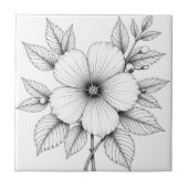 Zwart-wit tekening tegeltje (Voorkant)