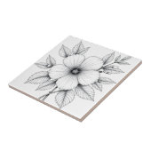 Zwart-wit tekening tegeltje (Zijkant)