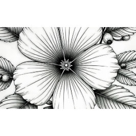 Zwart-wit tekening tegeltje