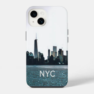 Zwart-wit telefoonhoesje voor NYC iPhone 14 Hoesje