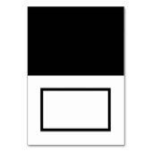 Zwart & Wit Tented Naam Plaats Kaart (Voorkant)