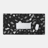 Zwart-wit Terrazzo Desk Mat (Keyboard & Muis)