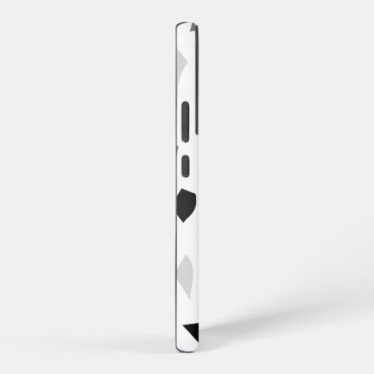 Zwart-wit terrazzo patroon samsung galaxy hoesje (Rechterkant)