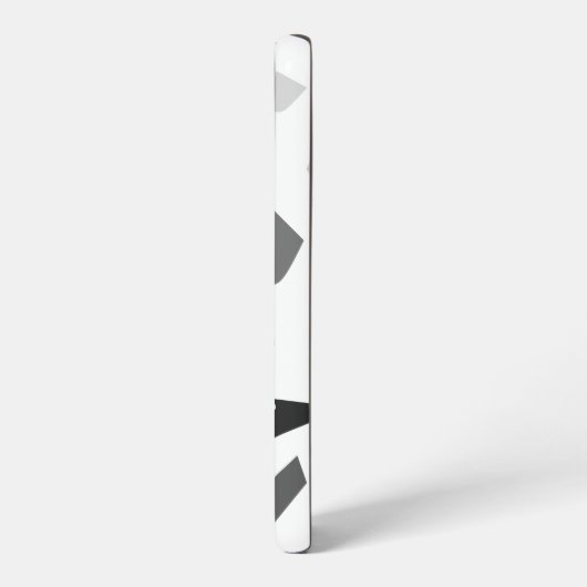 Zwart-wit terrazzo patroon samsung galaxy hoesje (Linkerkant)