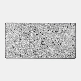 Zwart-wit Terrazzo Textuur Abstract Patroon Bureaumat