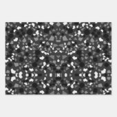 zwart wit terrazzozzoalsblad inpakpapier vel (Voorkant 3)