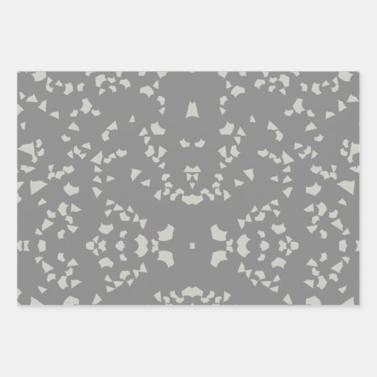 zwart wit terrazzozzoalsblad inpakpapier vel (Voorkant 2)