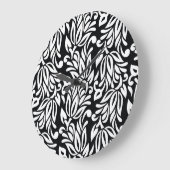 Zwart-wit textiel. grote klok (Hoek)