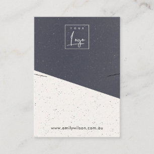 Zwart wit textiel Keramisch Ketting Display Logo Visitekaartje