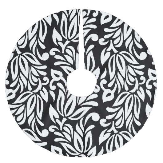 Zwart-wit textiel. kerstboom rok (Voorkant)