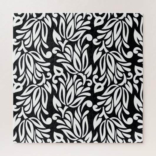 Zwart-wit textiel. legpuzzel (Verticaal)