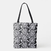 Zwart-wit textiel. tote bag (Achterkant)