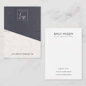 Zwart Wit Textuur Keramisch Ketting Display Logo Visitekaartje (Voorkant / Achterkant)