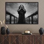 Zwart-wit The Scream Inspired Artwork | Perfect Poster
