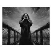 Zwart-wit The Scream Inspired Artwork | Perfect Poster (Voorkant)