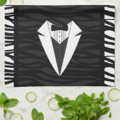 Zwart/wit Theedoek (Gevouwen)