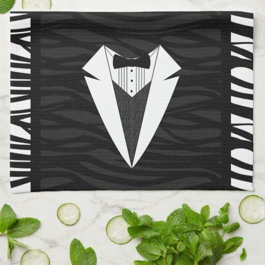 Zwart/wit Theedoek (Gevouwen)