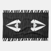 Zwart/wit Theedoek (Horizontaal)