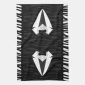 Zwart/wit Theedoek (Verticaal)