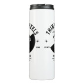 Zwart-wit thermische tuimelaar voor fietsers thermosbeker (Achterkant)