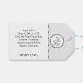 Zwart & Wit Thuisgemaakte Bad & Lichaam Cadeaulabel (Voorkant (Horizontaal))