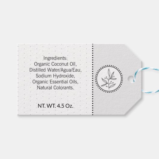 Zwart & Wit Thuisgemaakte Bad & Lichaam Cadeaulabel (Voorkant (Horizontaal))