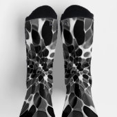 Zwart-wit Tie-dye Sokken (Top)