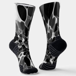 Zwart-wit Tie-dye Sokken