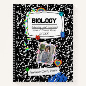 Zwart wit tiener collage school, aangepaste foto notitieboek (Voorkant)