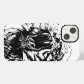 ZWART-WIT TIGER APPLE IPHONE HOESJE iPhone 13 HOESJE (Achterkant horizontaal)
