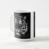 Zwart-wit Tiger  Mok (Voorkant links)