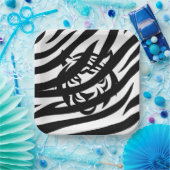Zwart-wit Tiger Paper Bord (Feest)