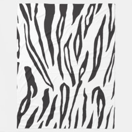 Zwart-wit Tiger Print Fleece Deken
