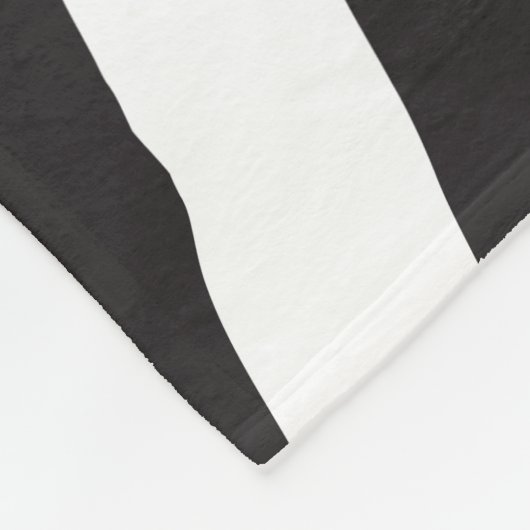 Zwart-wit Tiger Print Fleece Deken (Hoek)