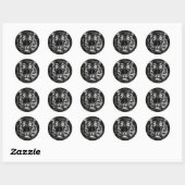 Zwart-wit Tiger  Sticker (Vel)