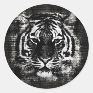 Zwart-wit Tiger  Sticker