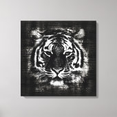 Zwart-wit Tiger  Verpakt Canvas Afdruk (Voorkant)